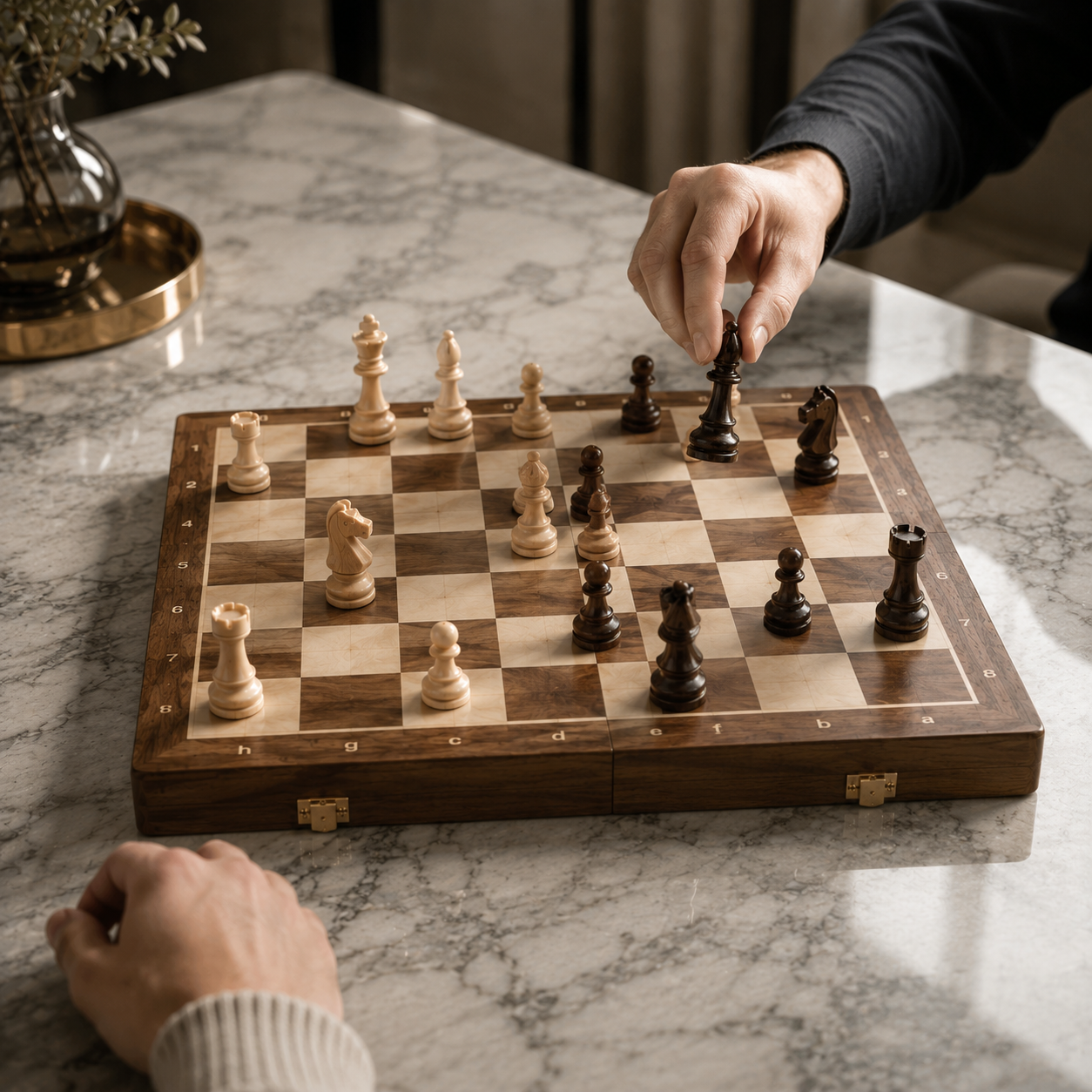 Walnut Chess Set 39x39 cm